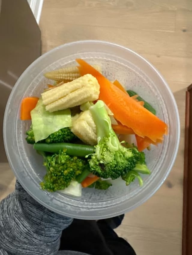 Steamed Vegetables.